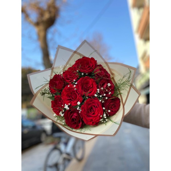 11 Kırmızı Gül Buketi